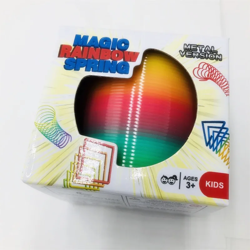 

Medium Children Coil Jenga 6.5 X 6cm Boxed Rainbow Ring Hot Selling Stall Toy