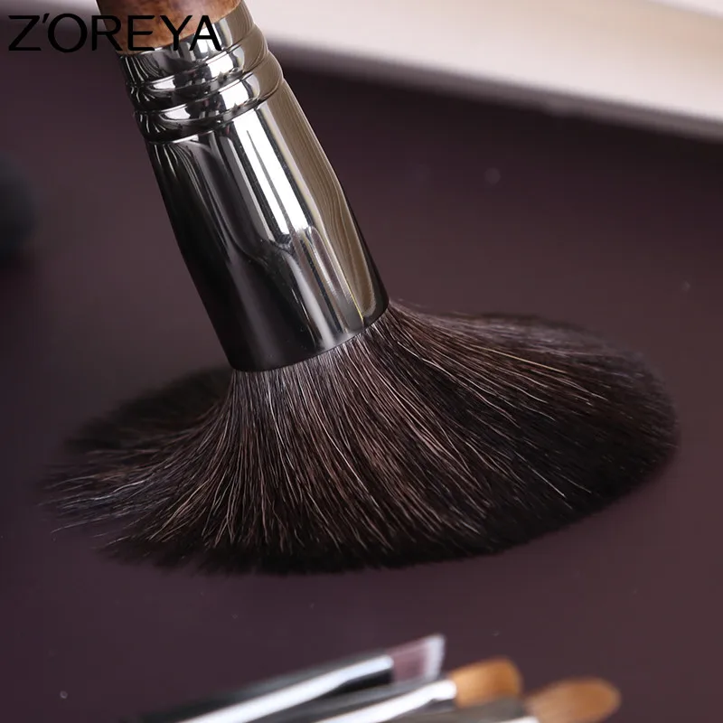 ZOREYA Make Up Brush Set Natural Hair Professional 24PCS Makeup Brushes with Sandalwood Handle 6
