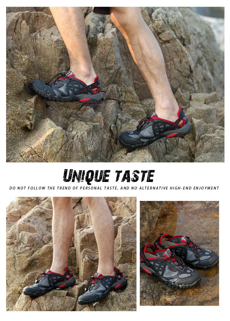 Летняя непромокаемая обувь для мужчин и женщин; уличные сандалии для морской ходьбы; быстросохнущая дышащая обувь; мягкая спортивная обувь на плоской подошве