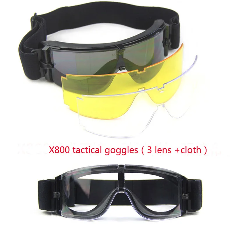 2019 X800 tactical goggles Anti-impact protective mirror sports CS military equipment Outdoor riding sunglasses | Спорт и