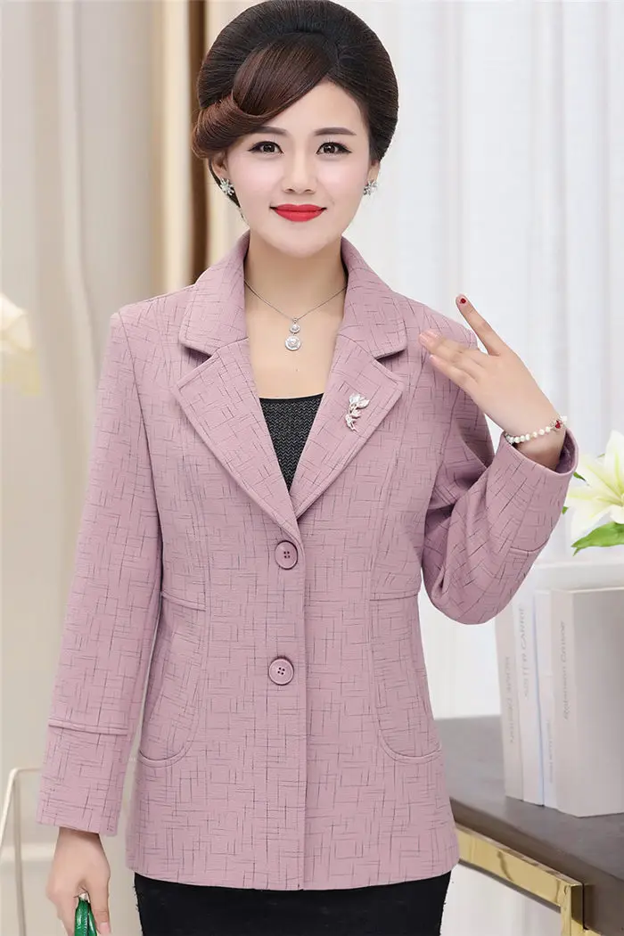 light purple Средневековый женский осенний Блейзер и куртки, большие размеры, с принтом, модный однобортный Блейзер, женское Элегантное повседневное пальто, 5XL f1362 - Цвет: light purple