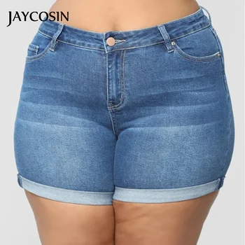 

JAYCOSIN New Women Summer Shorts Jeans Denim Female Pockets Wash Stretch Denim Short Feminino Classic Workout Spodenki Damski 20