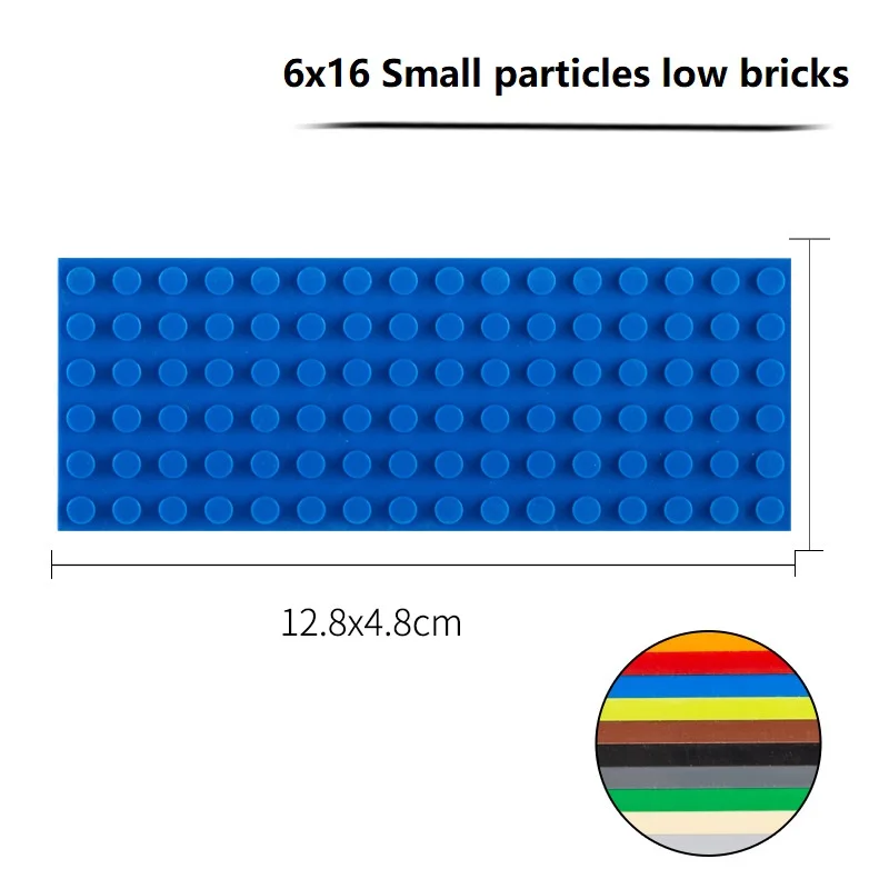Blocs de construction à assembler, briques à petites particules, 6x16, 3 pièces, compatibles avec les blocs multi-marques, bricolage