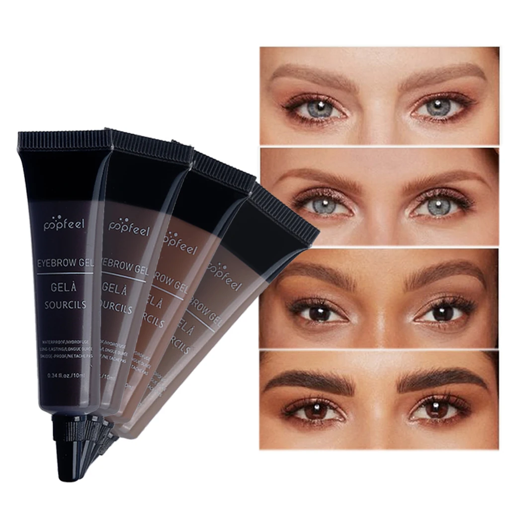 1 Piece Waterproof Eyebrow Mascara Brow Dye Tint Natural Eyebrow Gel Brow Enhancer Cream, Black / Brown / Red Brown / Ash Blonde