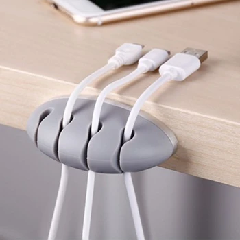 

SeenDa Silicone USB Cable Winder Cable Organizer Flexible Cable Management Clips Cable Holder For Mouse Charger Wire Earphone