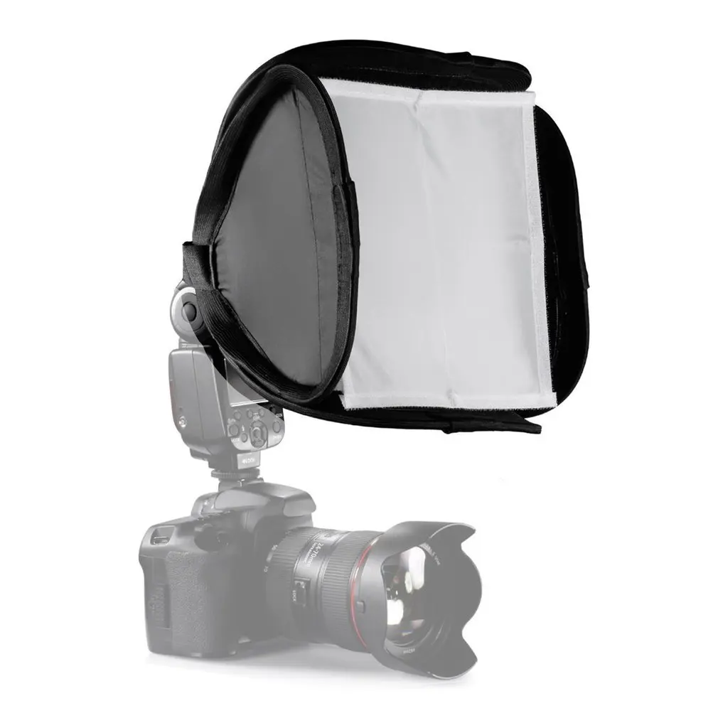 Камера с диффузором для вспышки профессиональной 23 см мини Портативный 9-дюймовый софтбокс для вспышки/Speedlite/Speedlight 23x23 см; Прямая