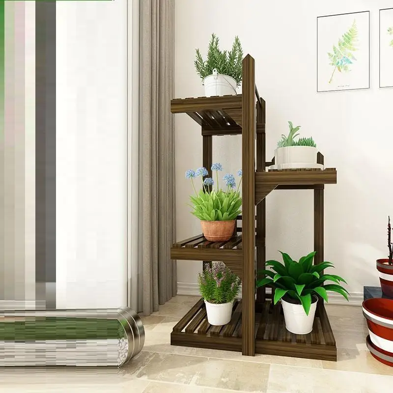 Saksi Standi деревянные полки для Mueble Para Plantas Крытый Suporte Flores Stojak Na Kwiaty открытый завод стеллаж полка цветок стенд - Цвет: Number 6