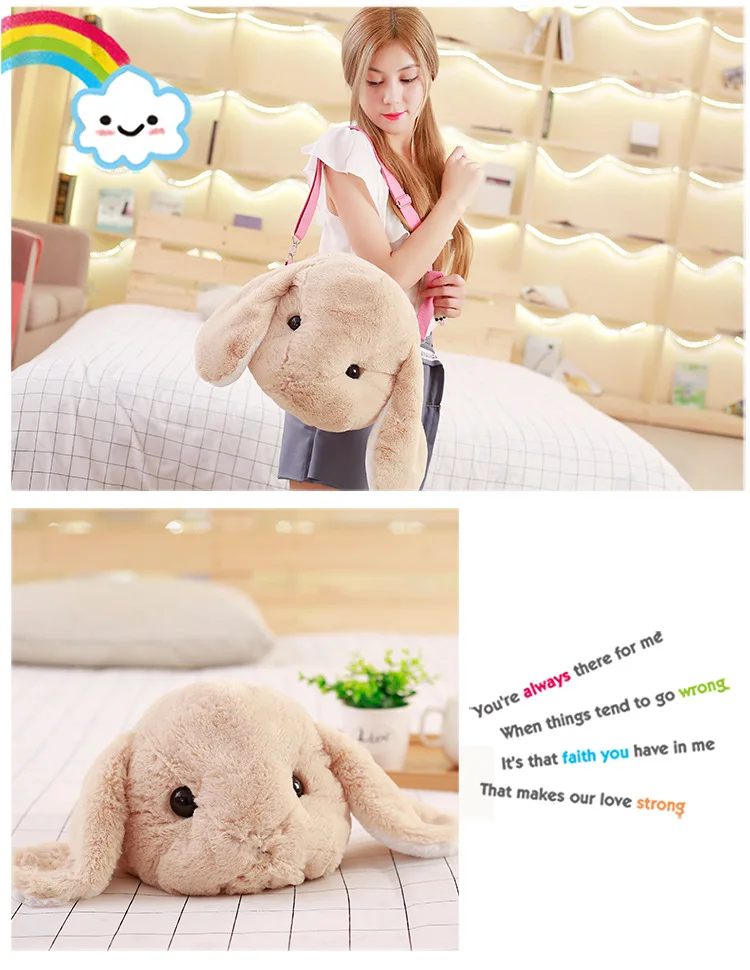 Comic Exhibition Bunny Backpack Students Cute Rabbit Shoulder Bag Cartoon Bag Children Plush School Bag