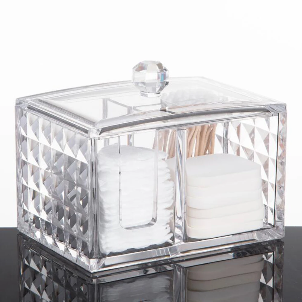 

Cosmetic Acrylic Box Makeup Storage Box Cosmetics Storage Boxes New Acrylic Cotton Swabs Stick Storage Holder Box