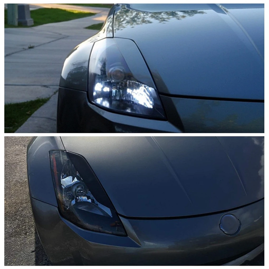 1 пара замена для NISSAN 03-09 350Z Z33 FAIRLADY углеродное волокно фары глаз крышка веки крышка