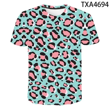 

2020 New Summer Leopard Print 3D T shirt Boy Girl Kids Fashion Streetwear Men Women Children Printed T-shirt Cool Tops Tee