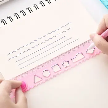 

2020 New 30cm Korean Flexible Folding Ruler Multifunction Plastic Drawing Rulers Office School Stationery Students Kids Gifts