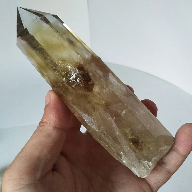 Натуральный камень цитриновый Кристалл кристаллические палочки точка энергия чакры камни и заживляющие кристаллы