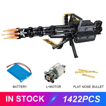 

New LepinBlocks 1422pcs Gatling Bricks Toy Gun With Power Group Emission Children Educational Toys Birthdays Gifts