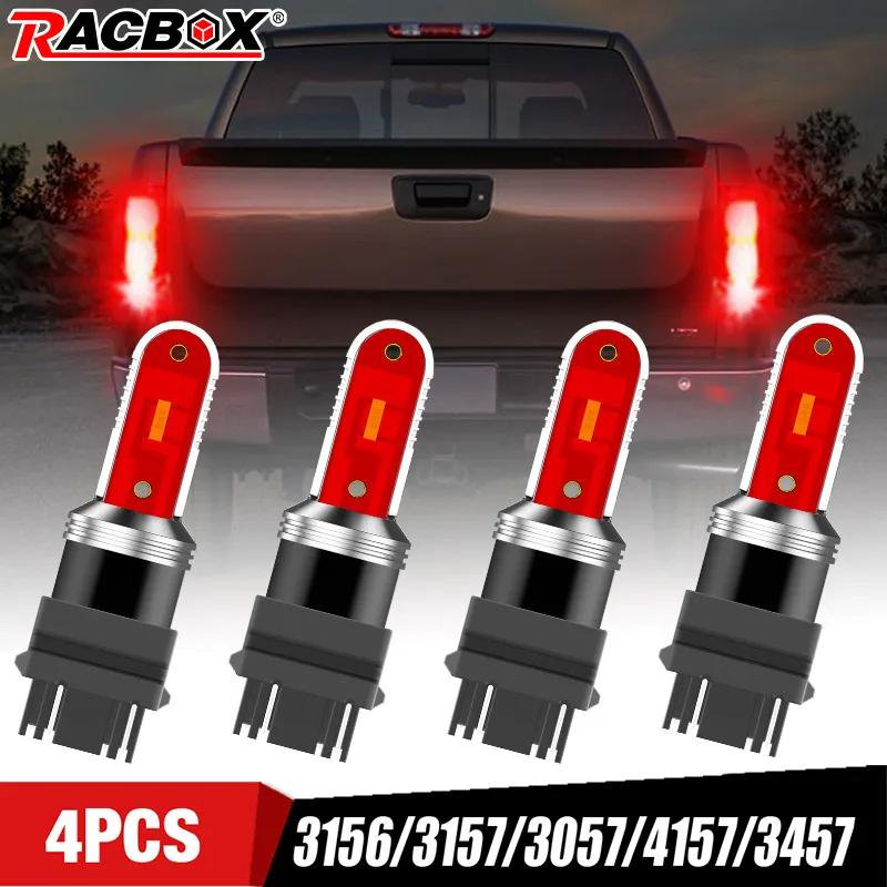 AUTOGINE 4pcs 1000 Lumens 9-30V 3157 3156 3057 3056 4157 LED Bulbs 3014 54-EX Chipsets with Projector for Reverse Back Up Lights DRL Turn Signal Lights Tail Brake Lights Xenon White 