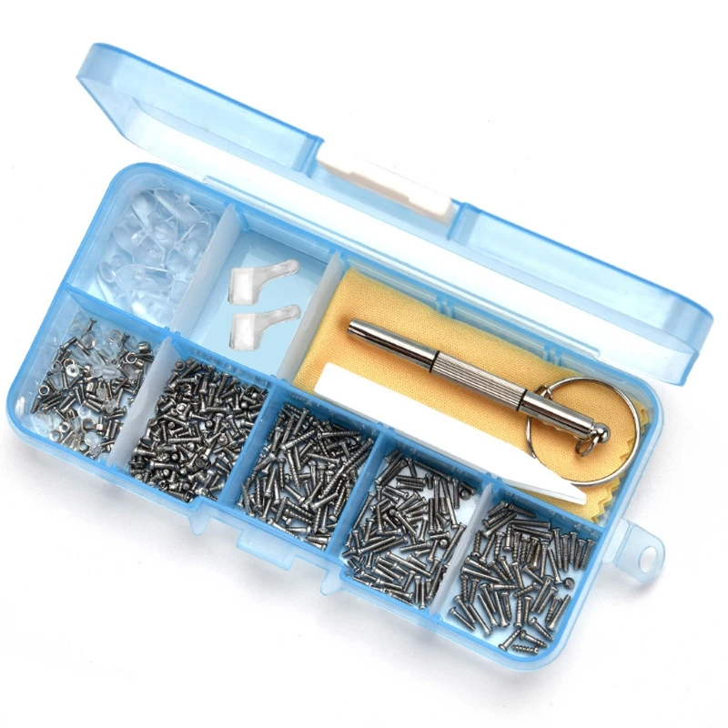 

Glasses Sunglasses Eye Glasses Repair Kit Screws Nuts Pads Optical Repair Tool Set