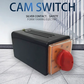 

7 Position Rotary Cam Switch Multi-step 6 Poles 20A Metal Shell T-16EXF64D-6BF Selector Changeover Red Handle Control Circuit