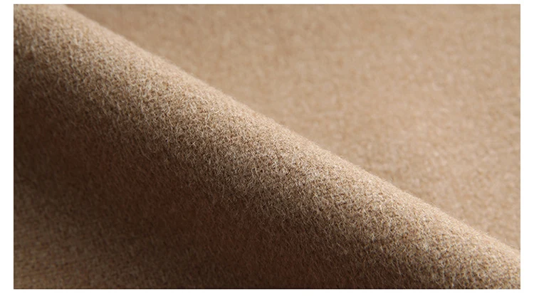 Casual Fashion Long Sleeve Woolen Jacket Winter Mid-length Elegant