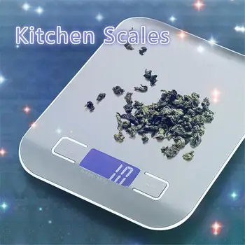 

5kg~10kg Stainless Steel Market Kitchen Scales Digital Electronic Food Diet Scale Baking Electronic Scale Rechargeable Precisely