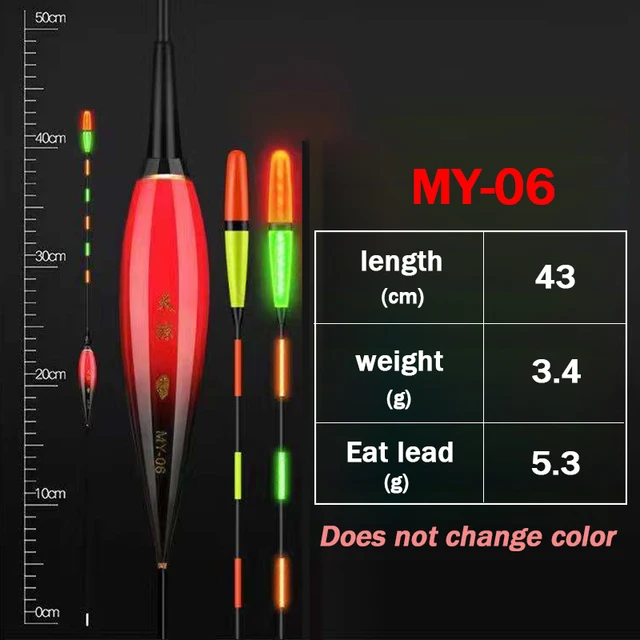 2021New Discoloration Fishing Floats Electronic Carp Float Luminous Smart Catfish Nearsighted Fishing Lovers Tackle Accessories B49-6