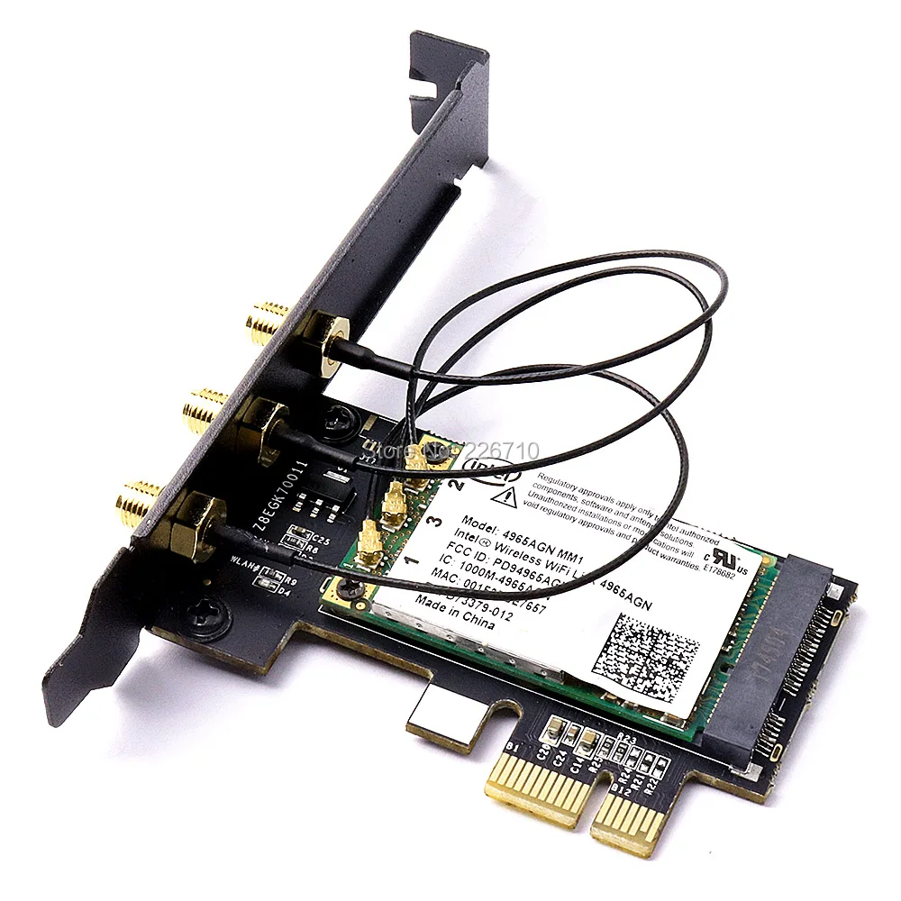 Компьютерный адаптер Link 4965AGN 300M PCI E 1X 16X 2 4/5 ГГц INTEL 4965 Wi Fi WLAN карта беспроводного