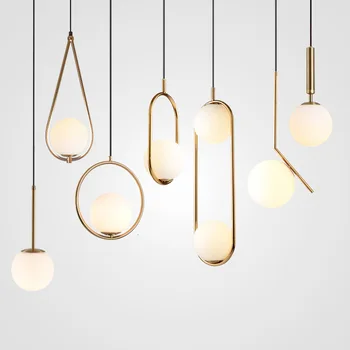 

Post Modern Ins Bedroom Bedside A Chandelier Northern Europe Restaurant Bar Counter Toggery Personality Round Ball A Chandelier