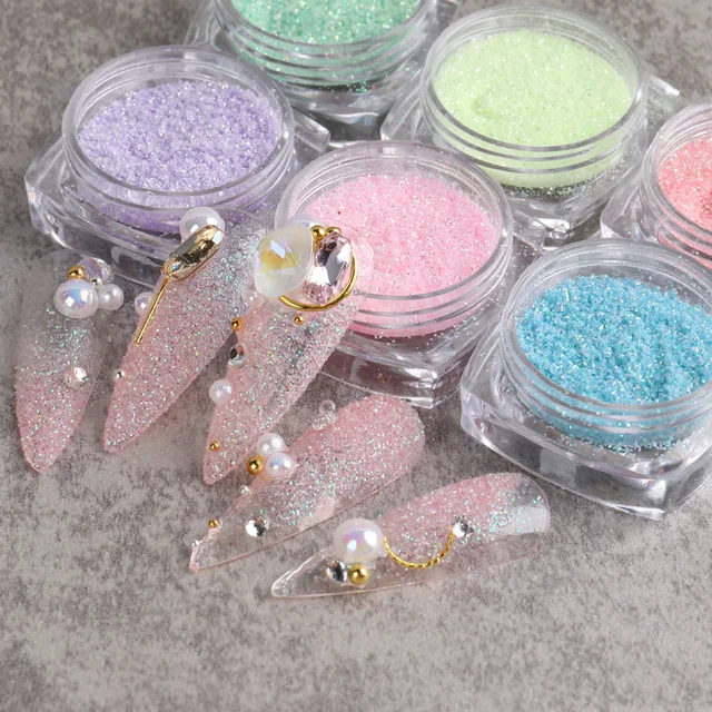 Shiny Candy Pink Nail Art Simple Glitter Sugar Powder Pigments With Sequins  Design For Manicure Decoration TR1539 28 From Caodou, $13.62