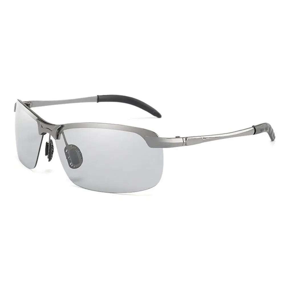 Классические водительские фотохромные солнцезащитные очки мужские Поляризованные Хамелеон обесцвечивание солнцезащитные очки для мужчин антибликовые очки 3043 - Цвет: grey