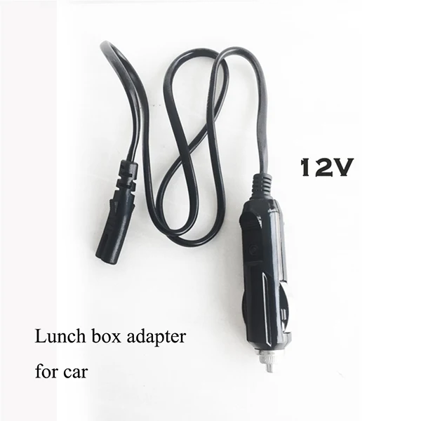 only 12 V cable line Ahtoski 12 В 220 В портативный Электрический Подогрев из нержавеющей стали Ланч-бокс для детей пищевые контейнеры подогреватель пищи с отделениями - Цвет: only 12 V cable line