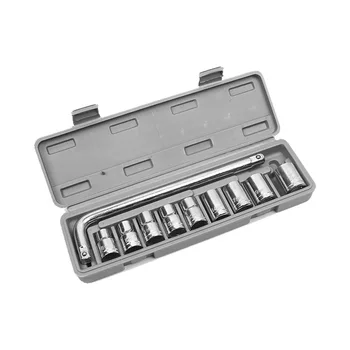 

10Pcs Car Repair Tool Mechanical Repair Socket Set 1/2 Car Home Dual-use Combination Hardware Repair Supplies Accessories