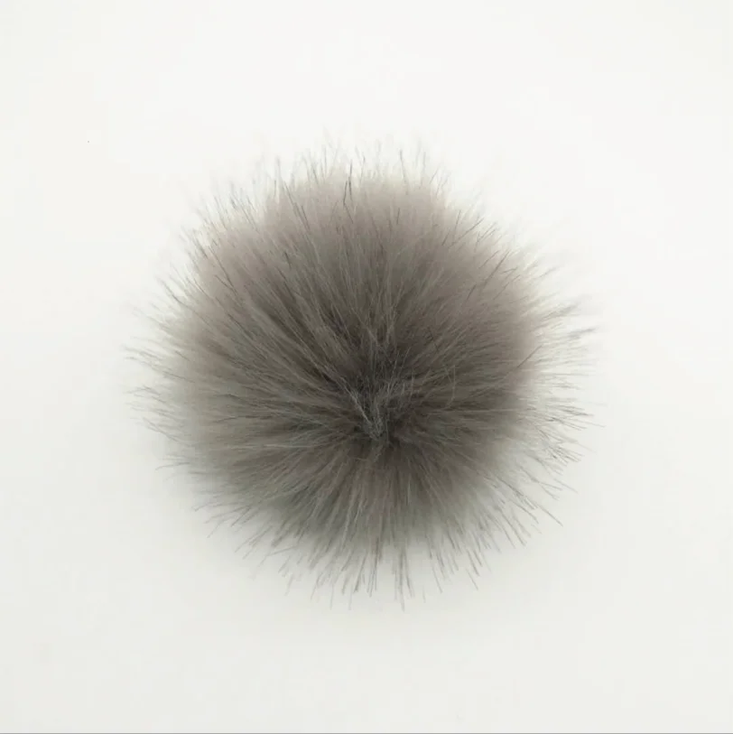 Золотой 10 шт., 8-15 см, искусственный большой помпон, аксессуары, красочный шар, милый пушистый резиновый браслет, кнопка, шапочка, подвеска Kc911084 - Цвет: Золотой