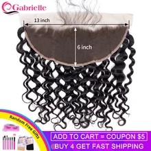 Gabrielle волна 13x6 Кружева Фронтальные бразильские человеческие волосы предварительно выщипанные волосы ЛОБНЫЙ с детскими волосами Волосы remy волос для наращивания