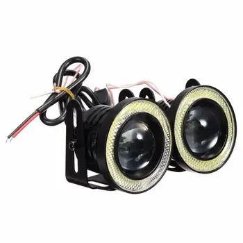 

2.5 Inch 64mm Car SUV White LED COB Halo Angel Eye Rings Fog Light Projector Lamp