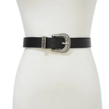 

Luxury 2020 New Leather belt PU imitation leather retro pin buckle female belt fashion casual ladies decorative belt bg-1498