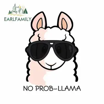 

EARLFAMILY 13cm x 9.5cm for No Prob-Llama Motorcycle Car Stickers 3D Funny Graffiti Sticker Waterproof Decal Suitable for VAN