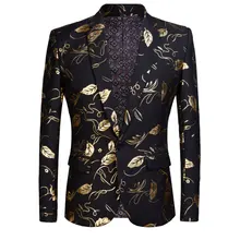 Европейский и американский мужской черный золотой бронзированный костюм, облегающий и дышащий костюм из трех предметов для мужчин