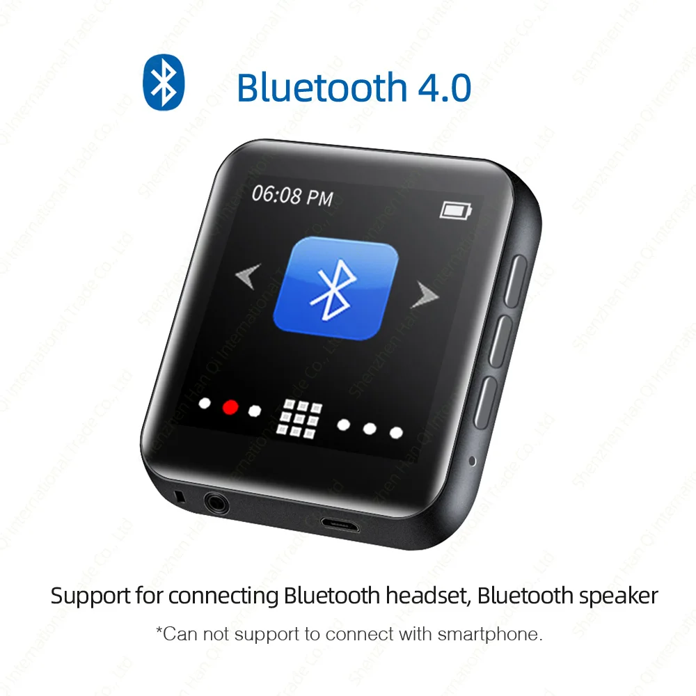 RUIZU A02 M4 Bluetooth 4,0 MP4 MP3 плеер с полным сенсорным экраном портативный музыкальный плеер с динамиком FM Электронная книга рекордер шагомер