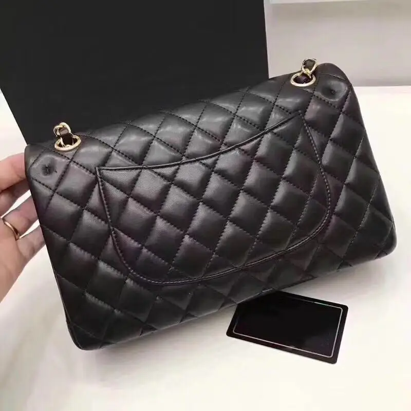 

Luxury Brand Double Flap Bag Women Lambskin Leather Bag Top Quality Design Classic CrossBody Shoulder Chains Bags For Women 2019