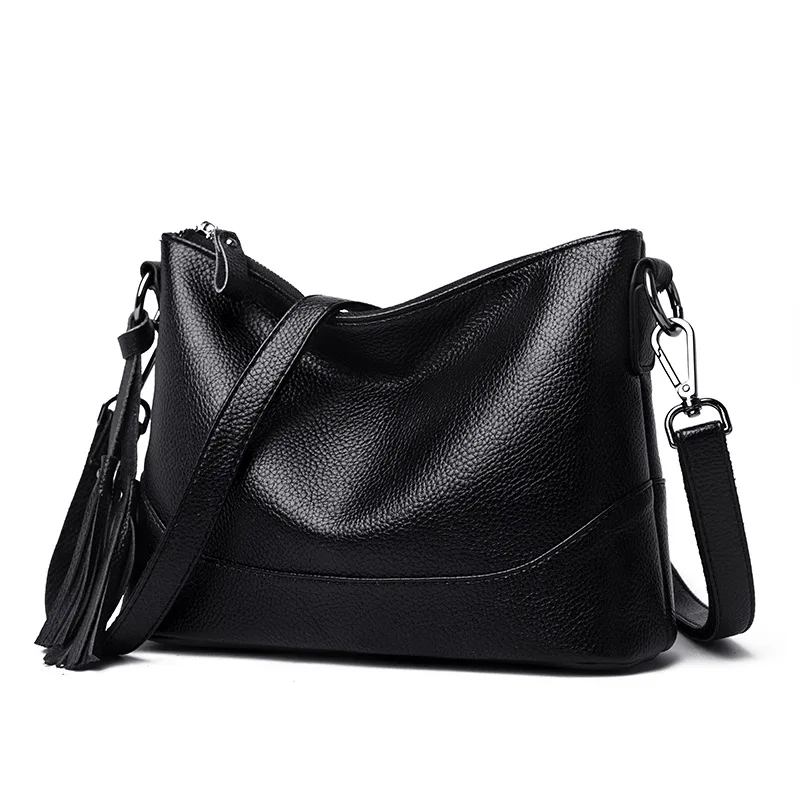

2019 New Style Middle-aged Mom Cross-body Genuine Leather Simple Mommy Bag Middle-aged Bag WOMEN'S Shoulder Bag