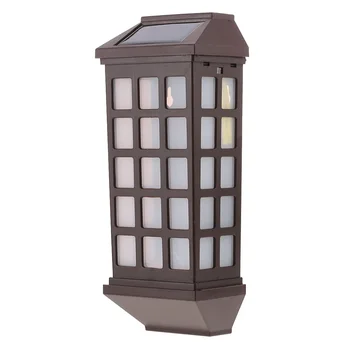 

2Pcs IP65 Waterproof Outdoor Solar Wall Light Warm White Induction Sensor Solar Wall Light Solar Night Light