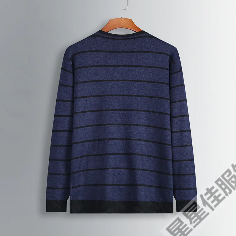 Новый плюс размер 8XL 6XL 5XL новый корейский модный свитер джемпер мужской вязаный