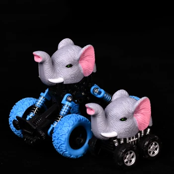 

2PCS Elephant Head Pull Back Off Road Car Models Kids Boys Toys Gifts Animal Inertia Buggy