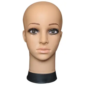

Women's Mannequin Head Hat Display Wig Torso PVC Training Head Model Head Model 2#