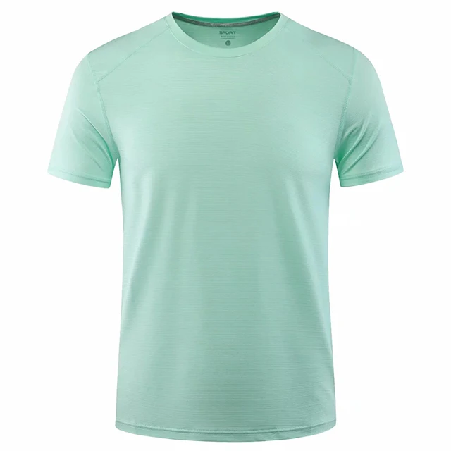 Turquoise Рубашка Homme GymTraining, рубашки, сухая посадка, футболки для бега, облегающие топы, футболки для спорта, мужские футболки для фитнеса, тренажерного зала, футболки для мышц - Цвет: Turquoise