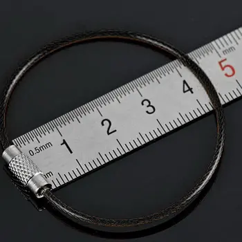 

10Pcs EDC Steel Key Ring Elastic Key Buckle High Bearing Round Loop Hoop Buckle Easy lock and Unscrew