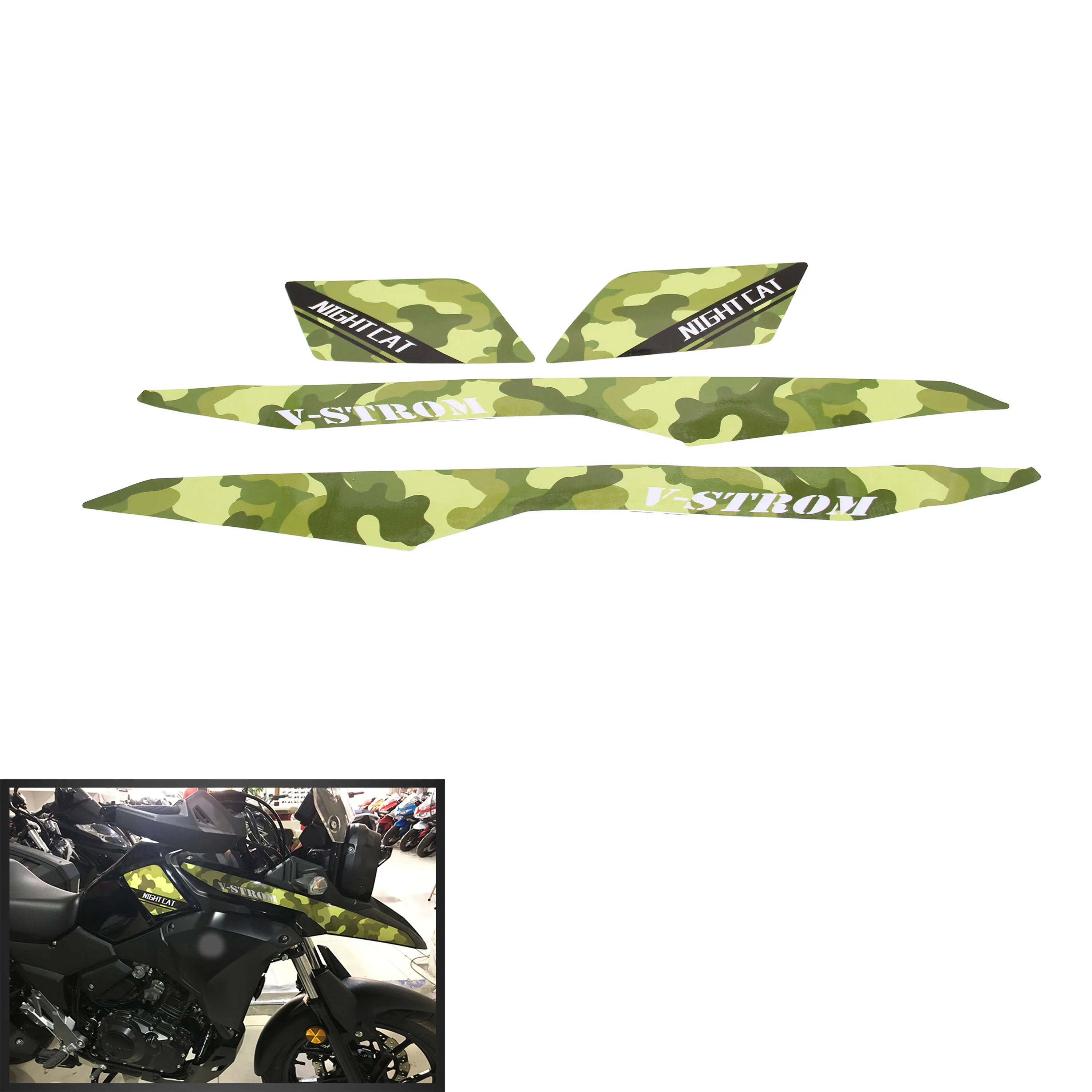Motorcycle 2D Fairing Emblem Sticker Trim Decal Full Set For Suzuki DL250 V-Storm250 SM Professional Design 3 Colors | Автомобили и