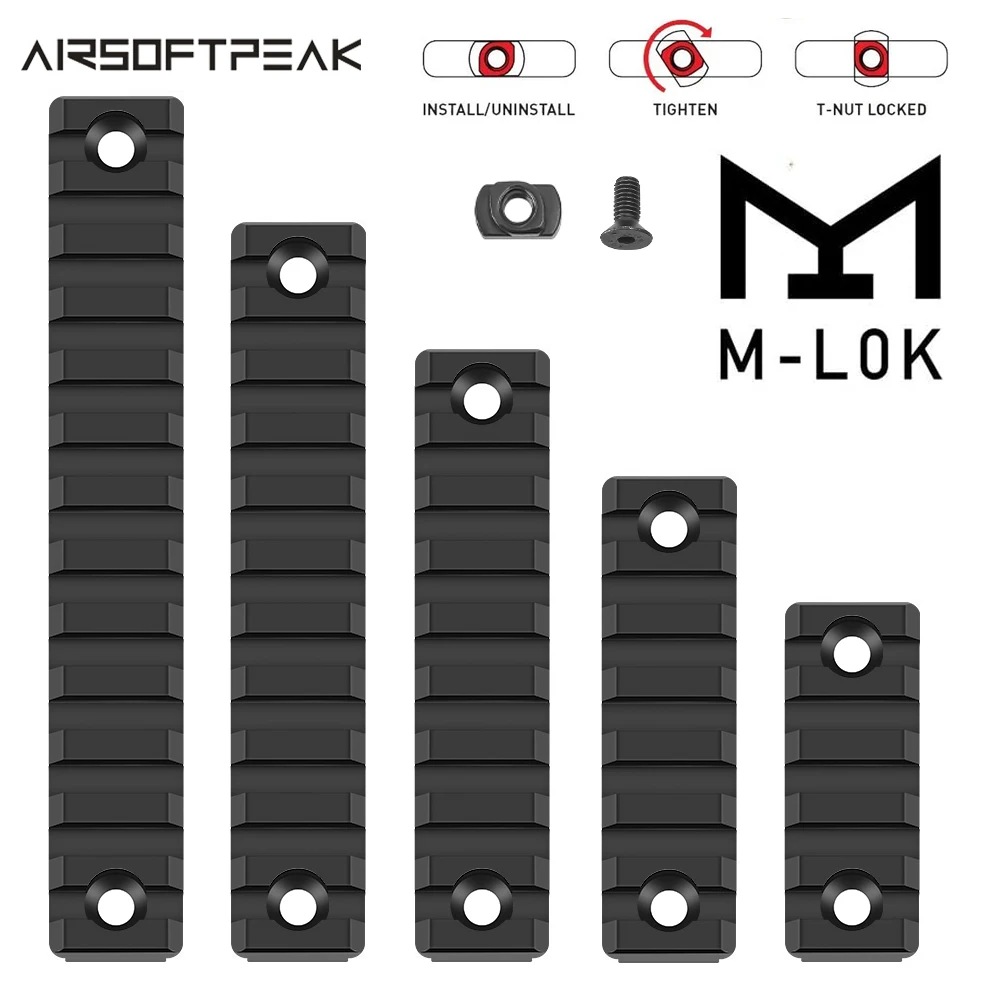 Adapter Mount Rails Side-Rail-System Rifle-Scope Mlok Picatinny-Rail 13-Slots Tactical