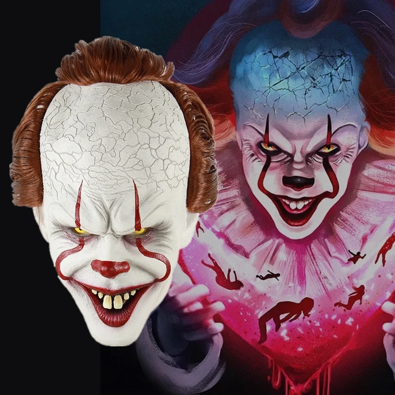 

Halloween Stephen King's It Cosplay Mask Pennywise Horror Clown Joker Mask Clown Mask Halloween Cosplay Costume Props