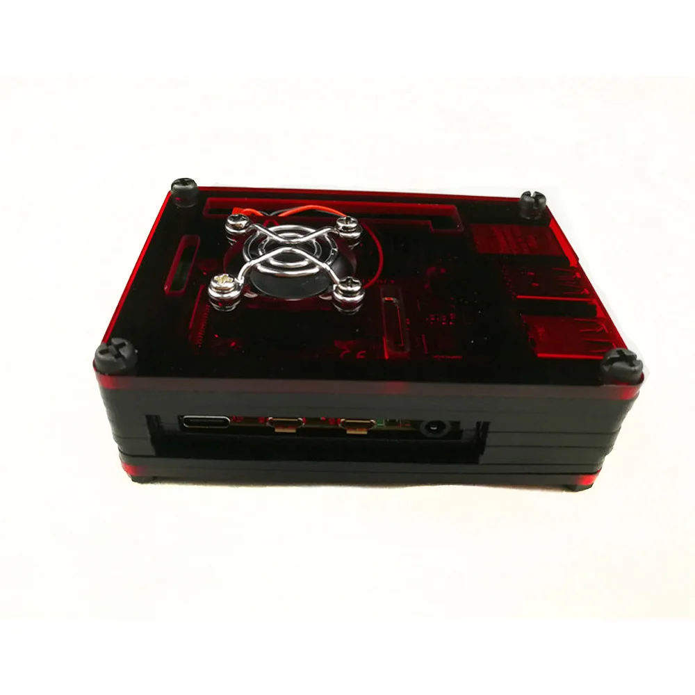 with cooling fan Для Raspberry Pi 4 Чехол акриловый 9 слоев корпус многоцветная Крышка корпуса для Raspberri Pi 4 Модель B - Цвет: with cooling fan