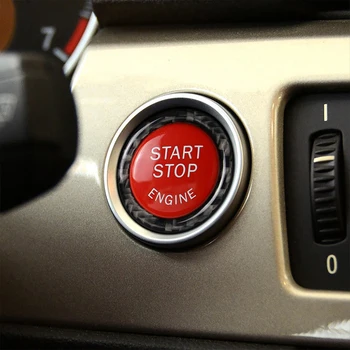 

Car-styling For BMW 3 Series E90 E90 E91 E92 E93 2009-2012 Engine Start Stop Switch Button Cover Trim Ring Carbon Fiber Decals